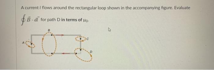 Solved A current I flows around the rectangular loop shown | Chegg.com