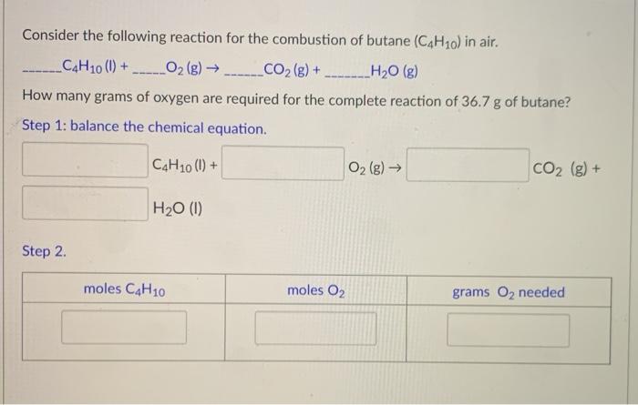 Solved Consider the following reaction for the combustion of | Chegg.com