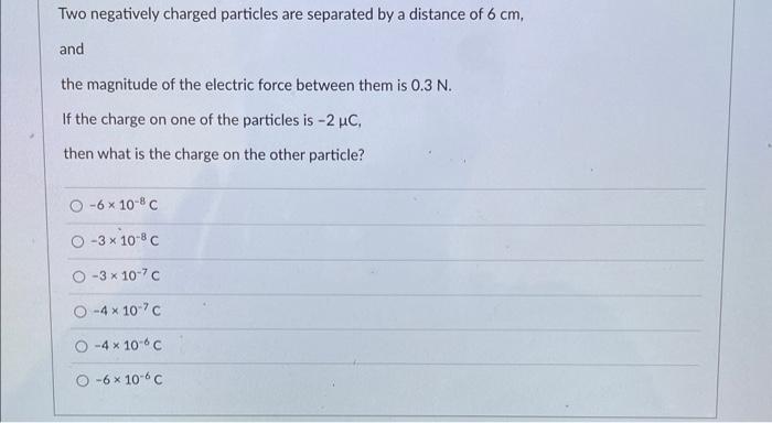 Solved Two negatively charged particles are separated by a | Chegg.com