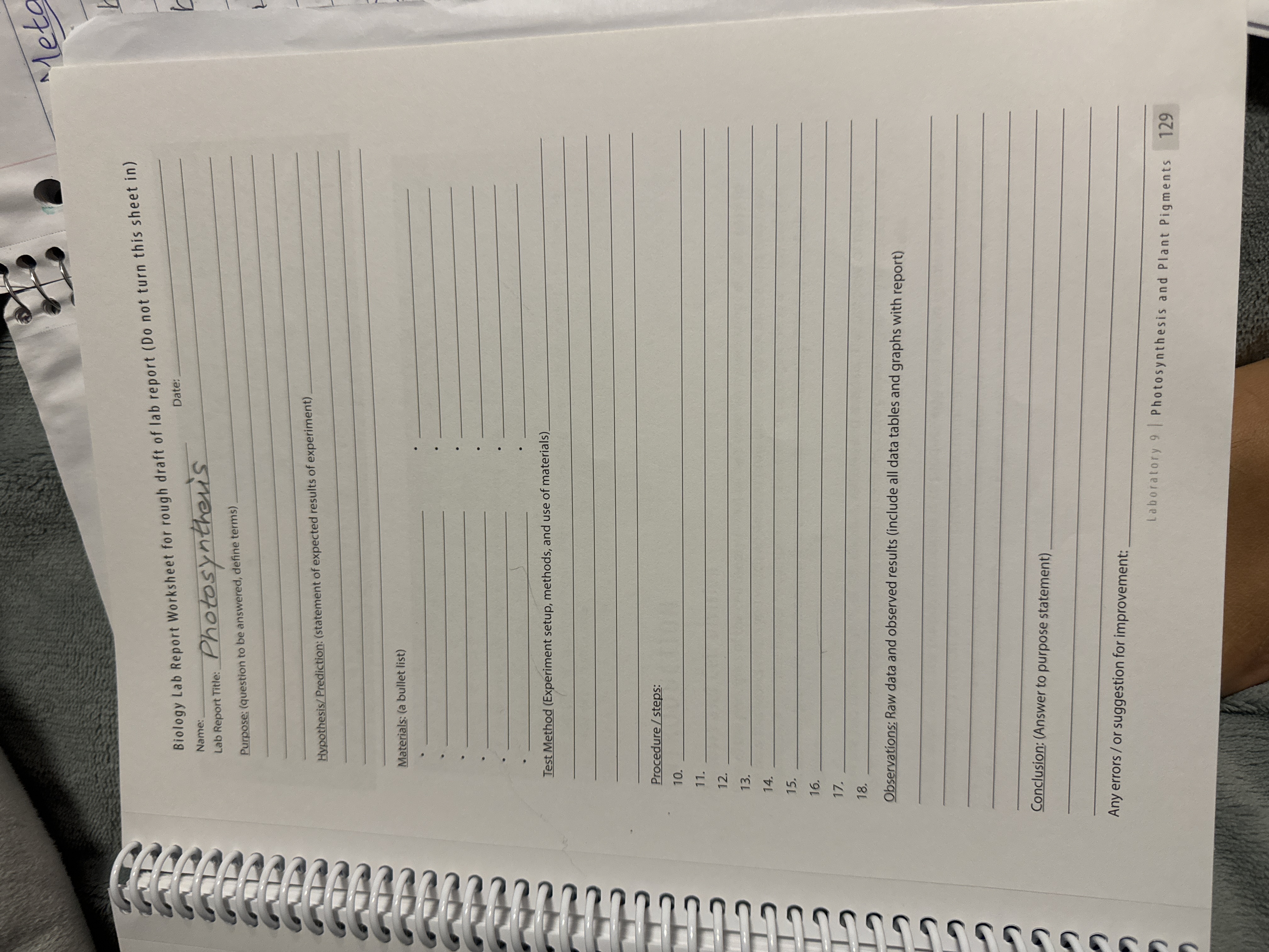 Lab Math Worksheet Chegg Solved Biology Lab Report Worksheet for rough draft of lab | Chegg.com
