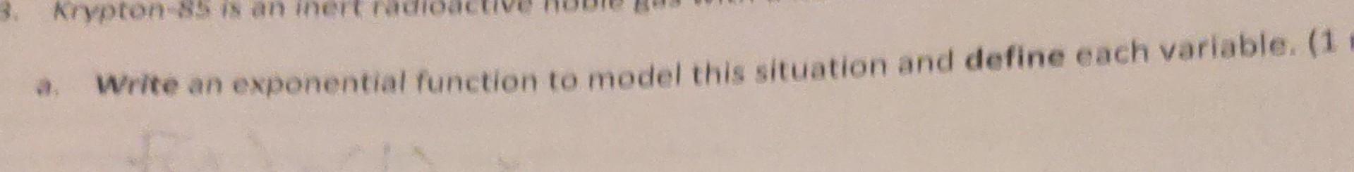Solved A Write An Exponential Function To Model This Chegg Solved A Write An Exponential Function To Model This Chegg