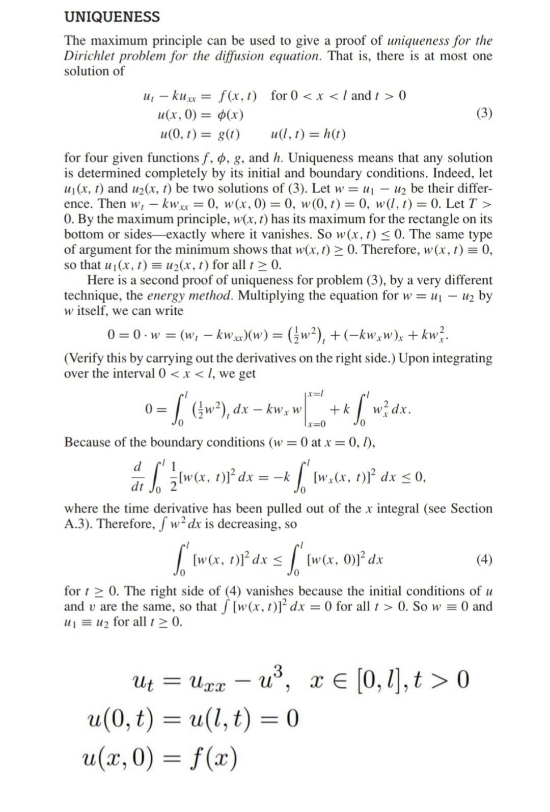 Solved Prove the uniqueness of the solution to the following | Chegg.com