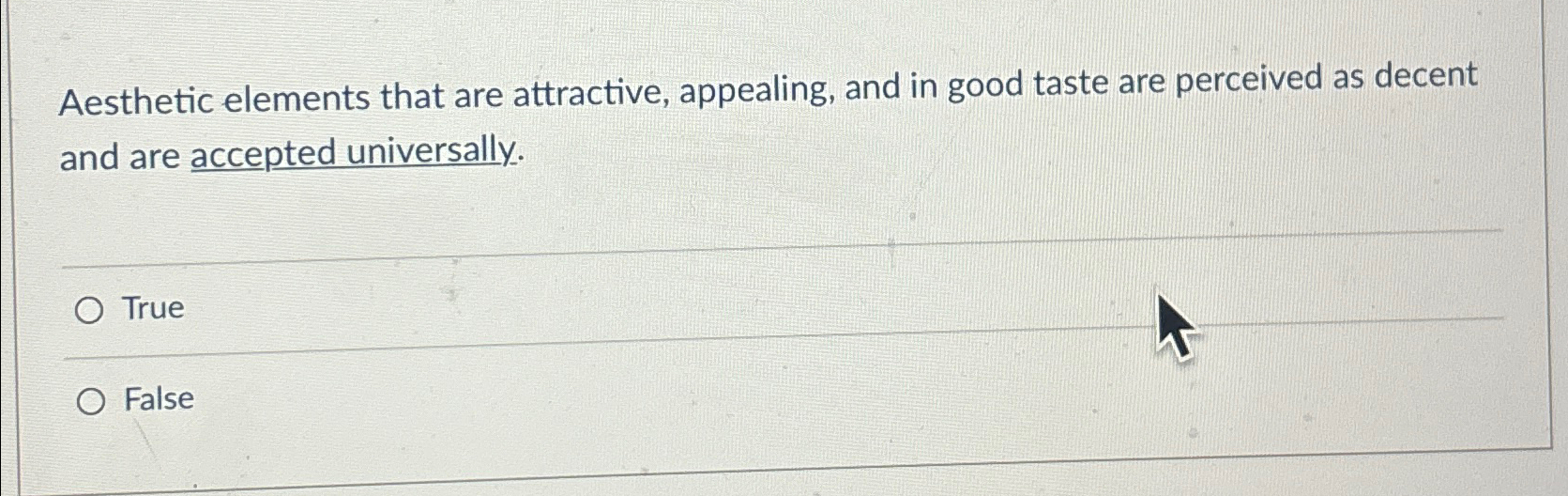 Solved Aesthetic elements that are attractive, appealing, | Chegg.com