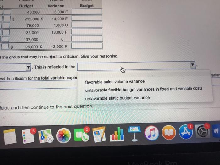 Solved wowycerved the flowing incomplete performance report | Chegg.com