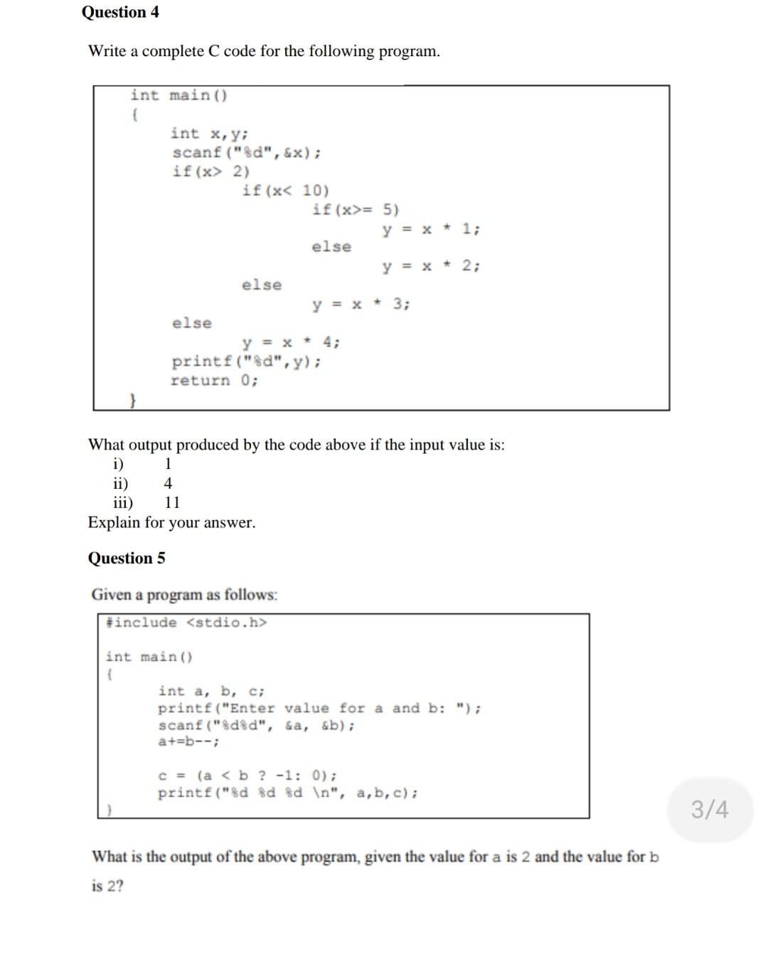 Solved Rewrite the following code segment using nested | Chegg.com ...