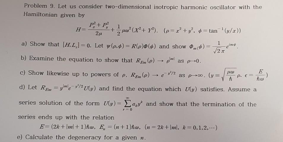 Solved 2 Problem 9 Let Us Consider Two Dimensional Isotr Chegg Com