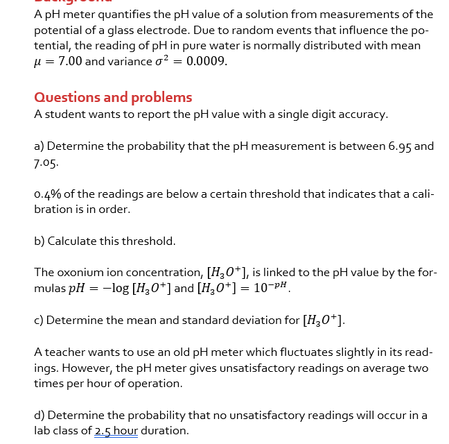 Solved ApH meter quantifies the pH ﻿value of a solution from | Chegg.com