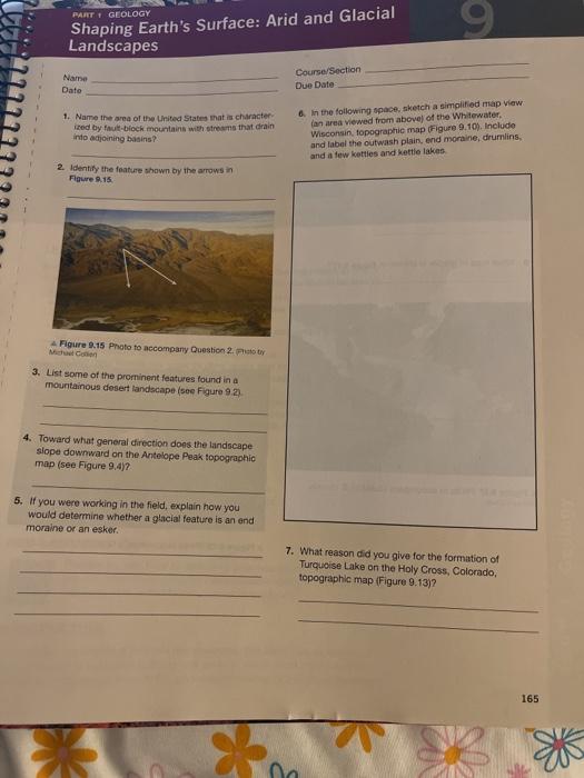 Solved PARTI GEOLOGY Shaping Earth's Surface: Arid and | Chegg.com