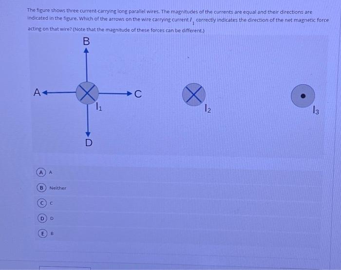 Solved The Figure Shows Three Current-carrying Long Parallel | Chegg.com