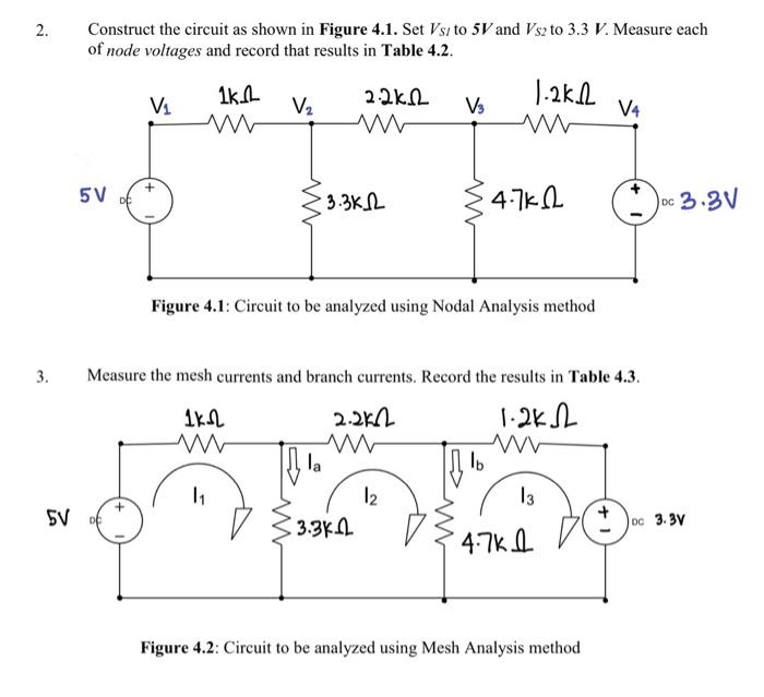 Solved 2. Construct the circuit as shown in Figure 4.1. Set | Chegg.com