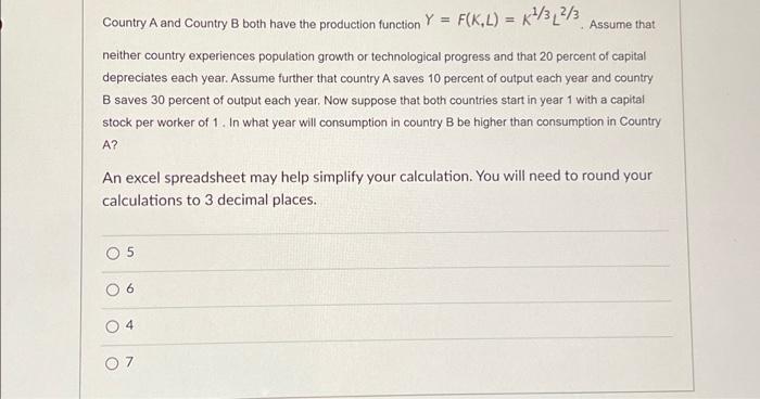 Solved Country A And Country B Both Have The Production | Chegg.com