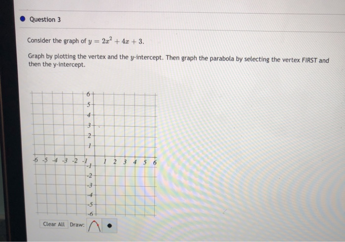 Solved Question 3 Consider The Graph Of Y 2x 4x 3 Chegg Com