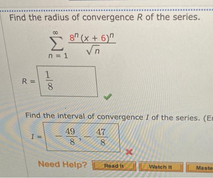 Solved Find the radius of convergence R of the series. Š Σ | Chegg.com