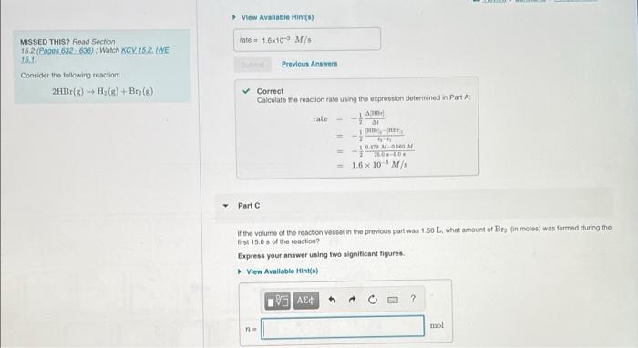 Solved MISSED THIS? Read Section 152 (Pages 632 636) Watch | Chegg.com
