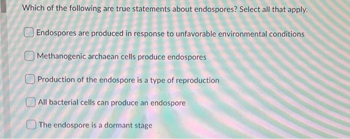 Solved Which Of The Following Are True Statements About | Chegg.com