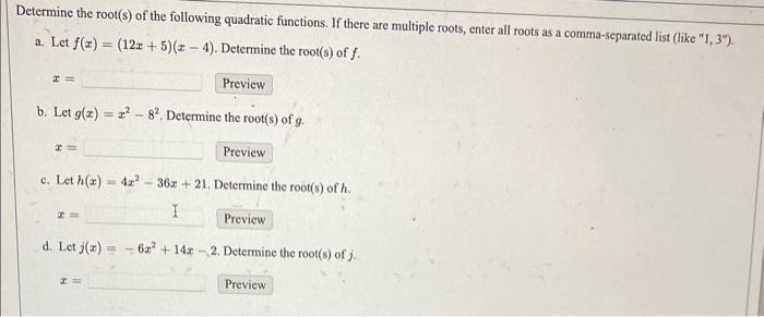 Solved Determine the root(s) of the following quadratic | Chegg.com