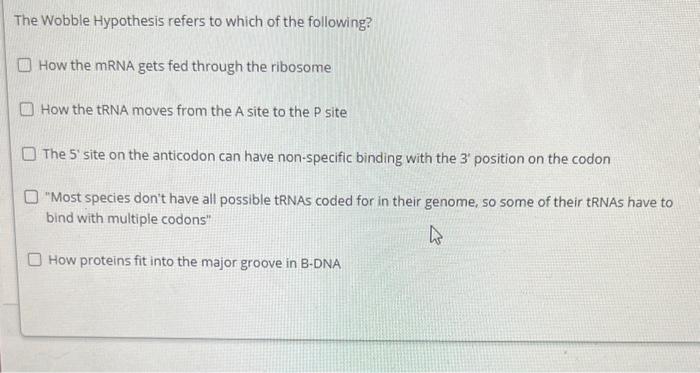 the wobble hypothesis refers to which of the following