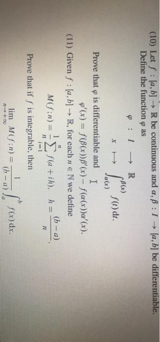 Solved 10 Let F A B R Be Continuous And Ss 1 Chegg Com