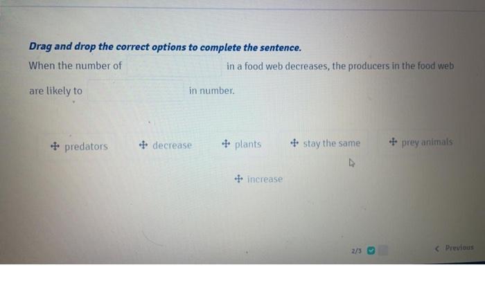 Solved Drag and drop the correct options to complete the | Chegg.com