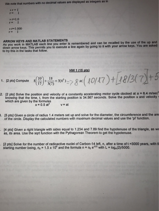 Solved I need to do this in MATLAB question 2,3, 4,5, please | Chegg.com