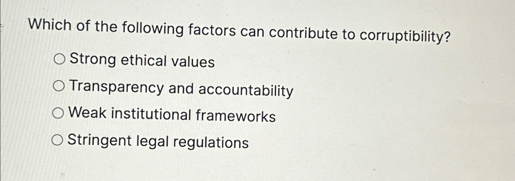 Solved Which of the following factors can contribute to | Chegg.com