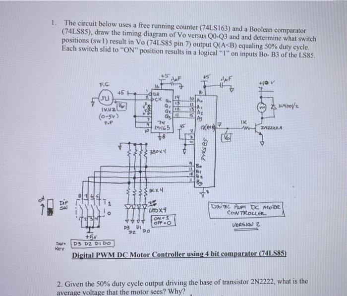 Solved 1. The circuit below uses a free running counter
