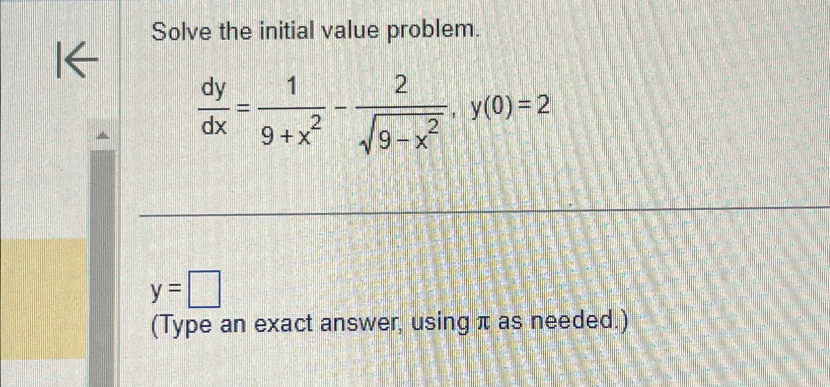Solved Solve the initial value | Chegg.com