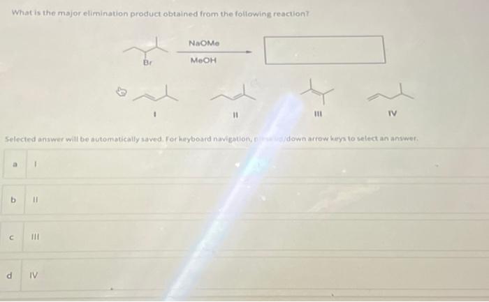 Solved What is the major elimination product obtained from | Chegg.com