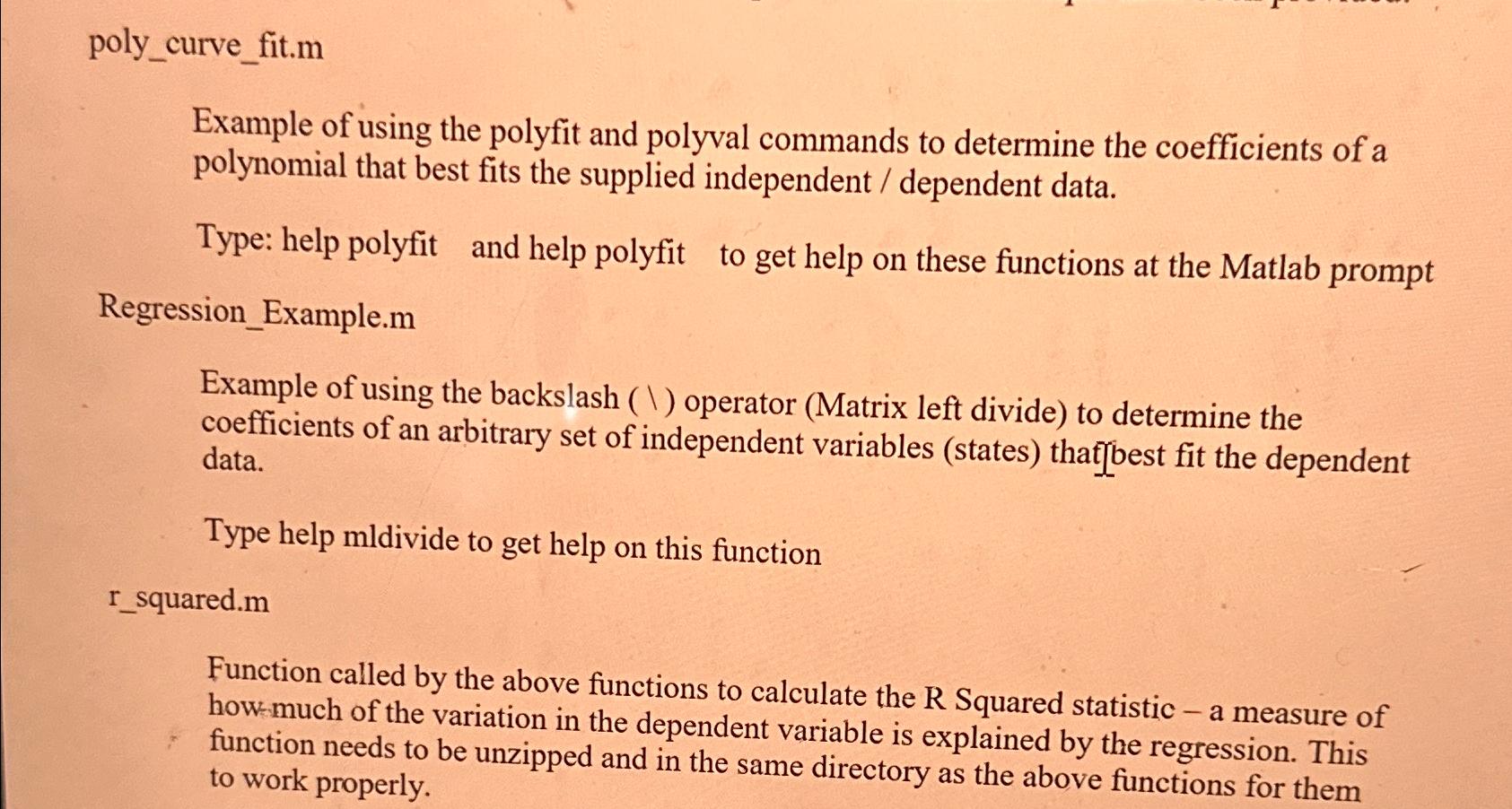 Solved poly_curve_fit.mExample of using the polyfit and | Chegg.com
