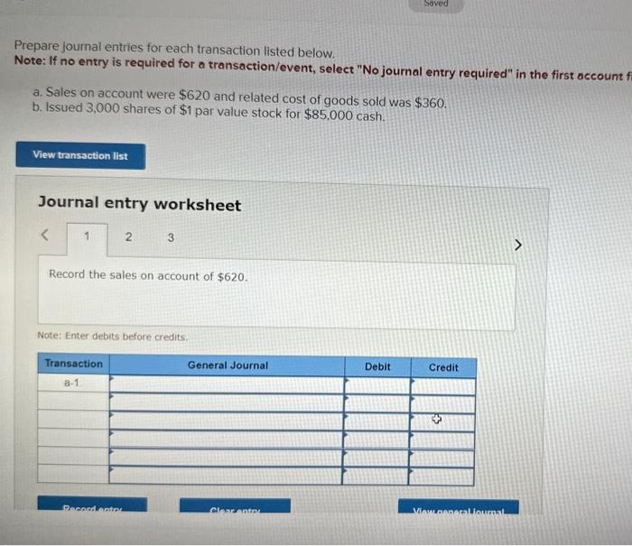Solved Prepare journal entries for each transaction listed | Chegg.com