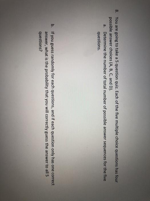 Solved 6. You draw two cards from a standard deck of 52