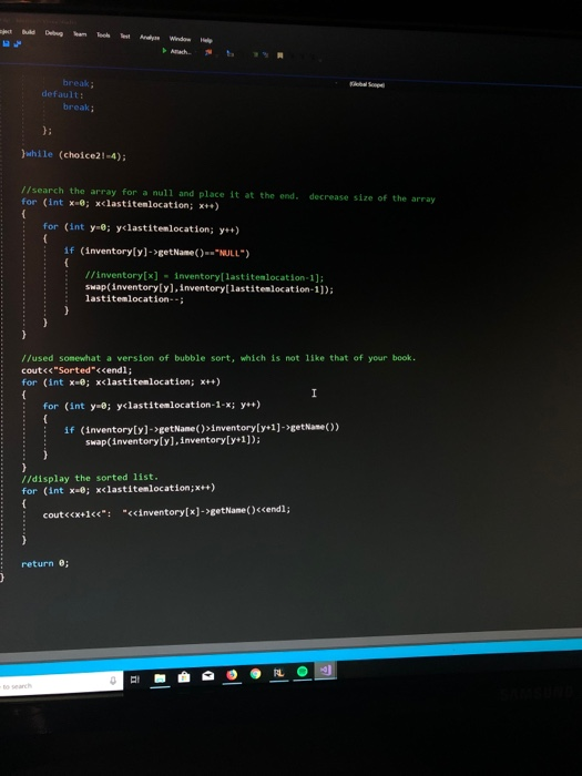 Solved C++ Figure out what is missing the comments are | Chegg.com