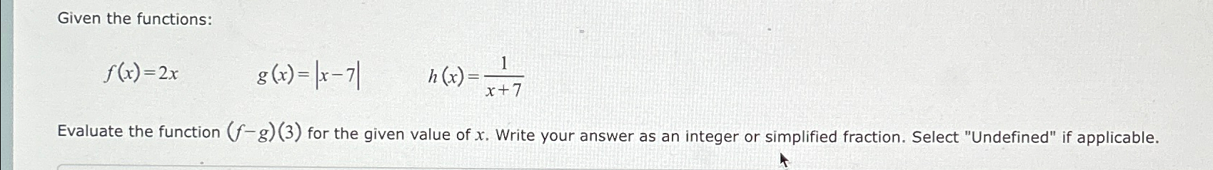 Solved Given the | Chegg.com