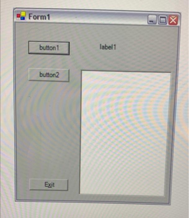 Solved . . . Create a new Visual Basic solution using the | Chegg.com