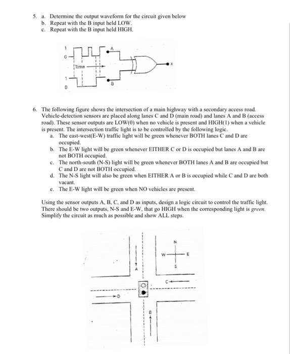 Solved 5. a. Determine the output waveform for the circuit | Chegg.com