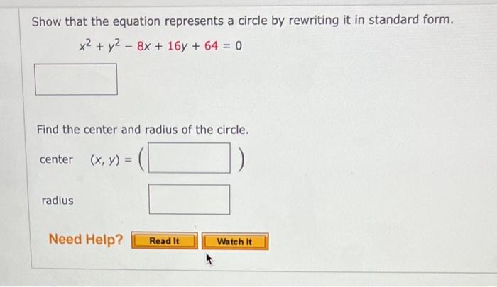 Solved Find a radius and an equation of the circle that | Chegg.com