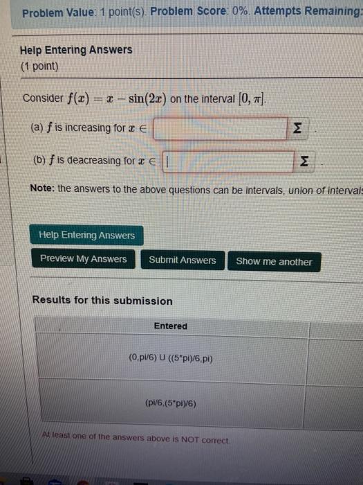 Solved Problem Value: 1 point(s). Problem Score 0%. Attempts | Chegg.com