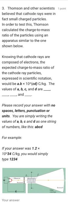 Solved 1. The Classical Planetary Model 1 Poin Of The Atom | Chegg.com