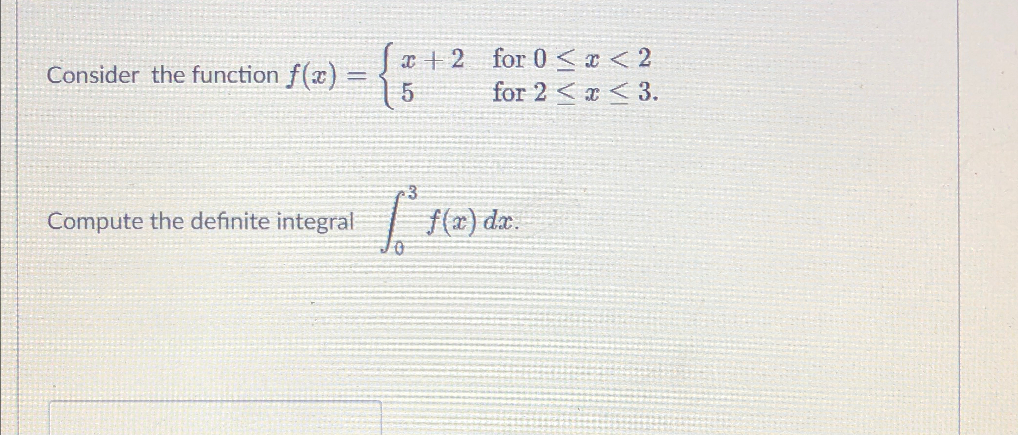 Solved Consider the function | Chegg.com
