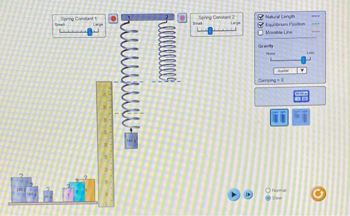 Solved Spring Constant 1 Sma Large Spring Constant 2 Small | Chegg.com
