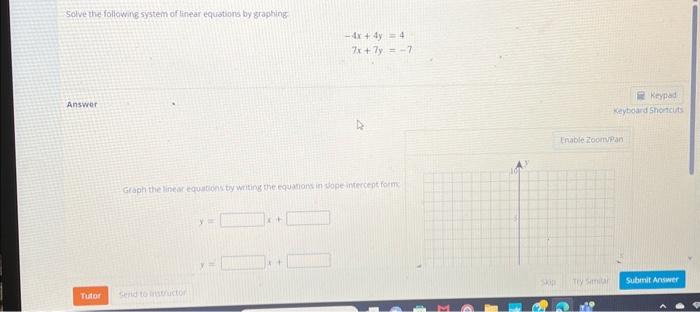 Solved Solve the following system of linear equations by | Chegg.com