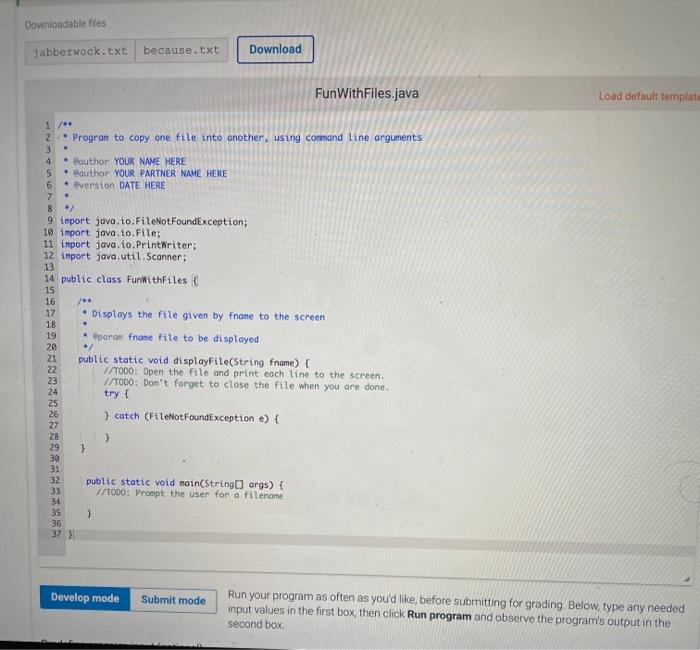 Solved I need help with a code to this lab. Can someone help | Chegg.com
