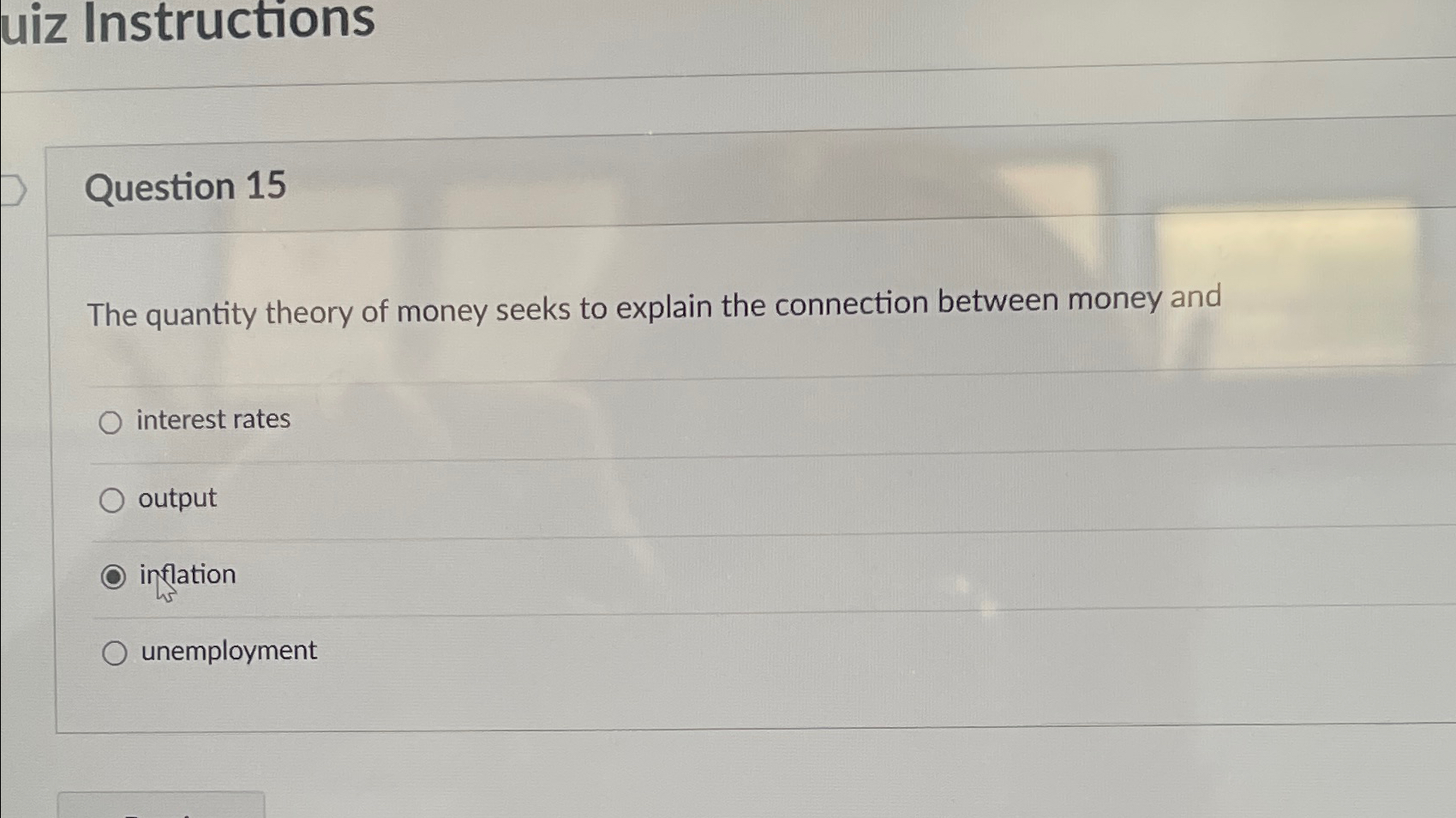 Solved The quantity theory of money seeks to explain the | Chegg.com