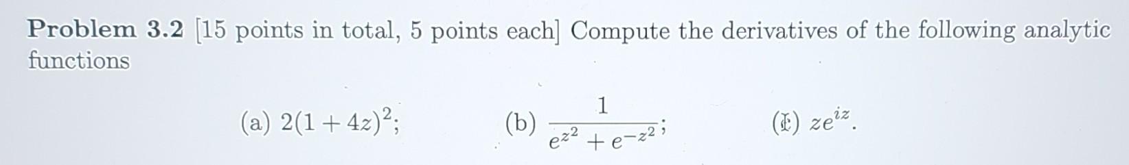 Solved Problem 3.2 [15 points in total, 5 points each] | Chegg.com