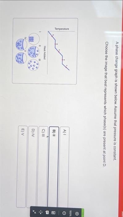 Solved A phase change graph is shown below. Assume that | Chegg.com