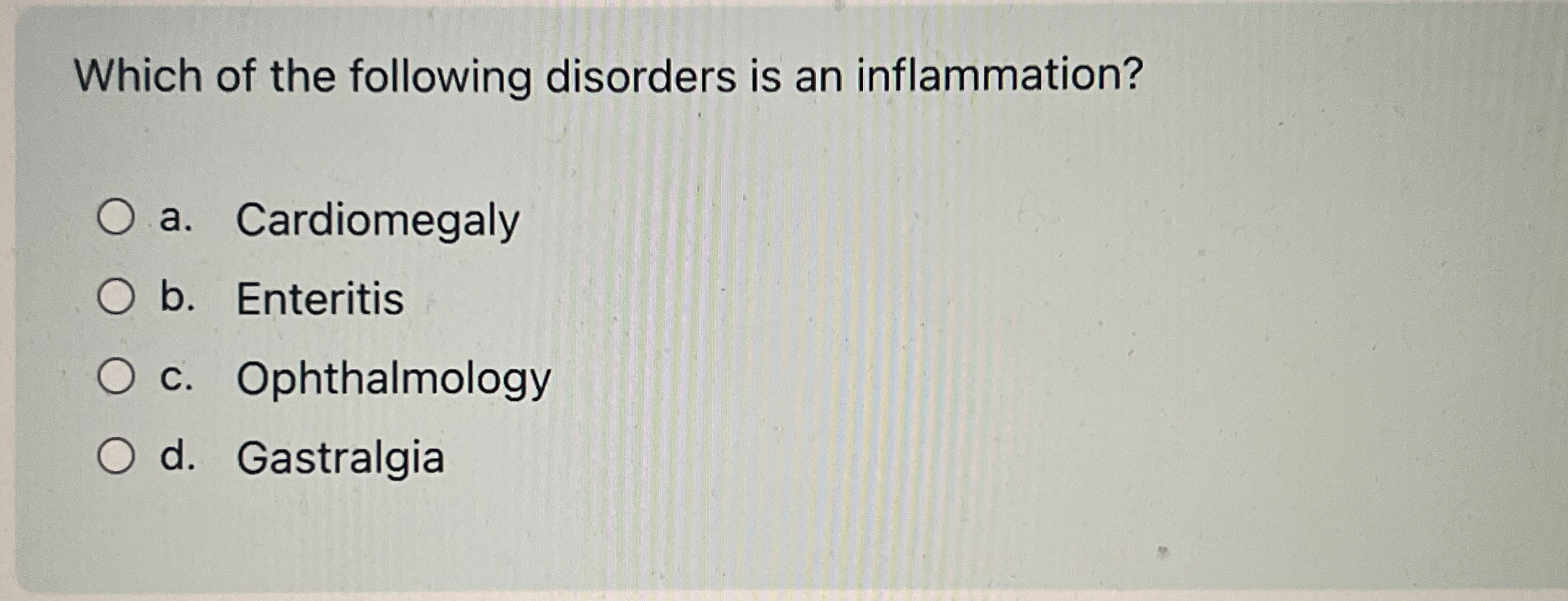 Solved Which of the following disorders is an | Chegg.com