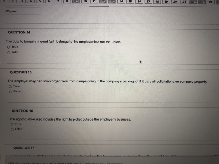 Solved 10 136 14 15 16 17 18 19 20 21 220 24 Wagner QUESTION | Chegg.com