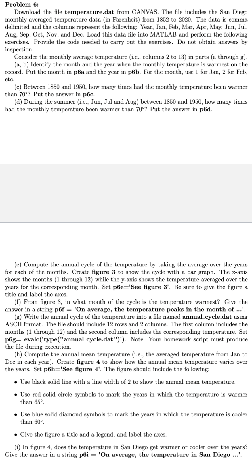 Solved MATLAB Problem 6:Download the file temperature.dat | Chegg.com