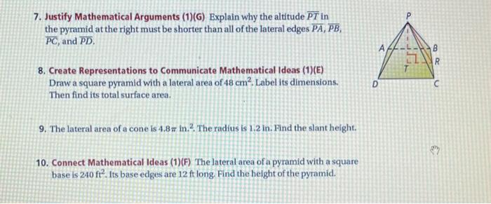Solved 7. Justify Mathematical Arguments (1)(G) Explain why | Chegg.com