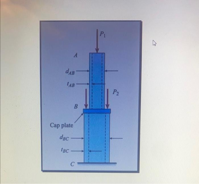 Solved 4. A hollow, brass circular pipe ABC supports a load | Chegg.com